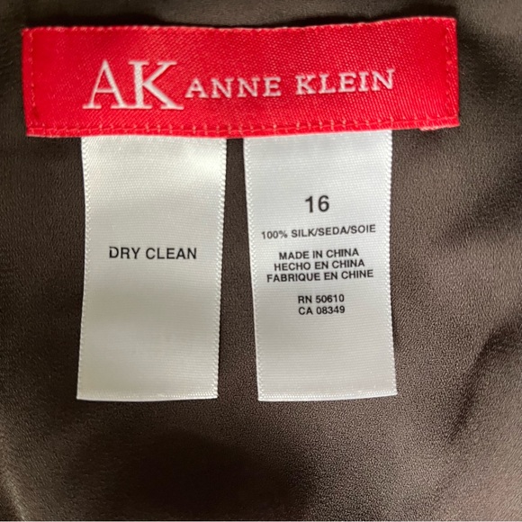 Anne Klein brown and pink silk floral skirt size 16 - Picture 5 of 6